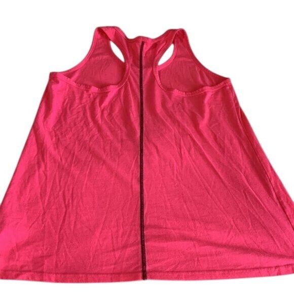 Athletic Works Pink Racerback Tank Top XL 16-18 "When In Doubt Work It Out" Poly - Picture 7 of 9